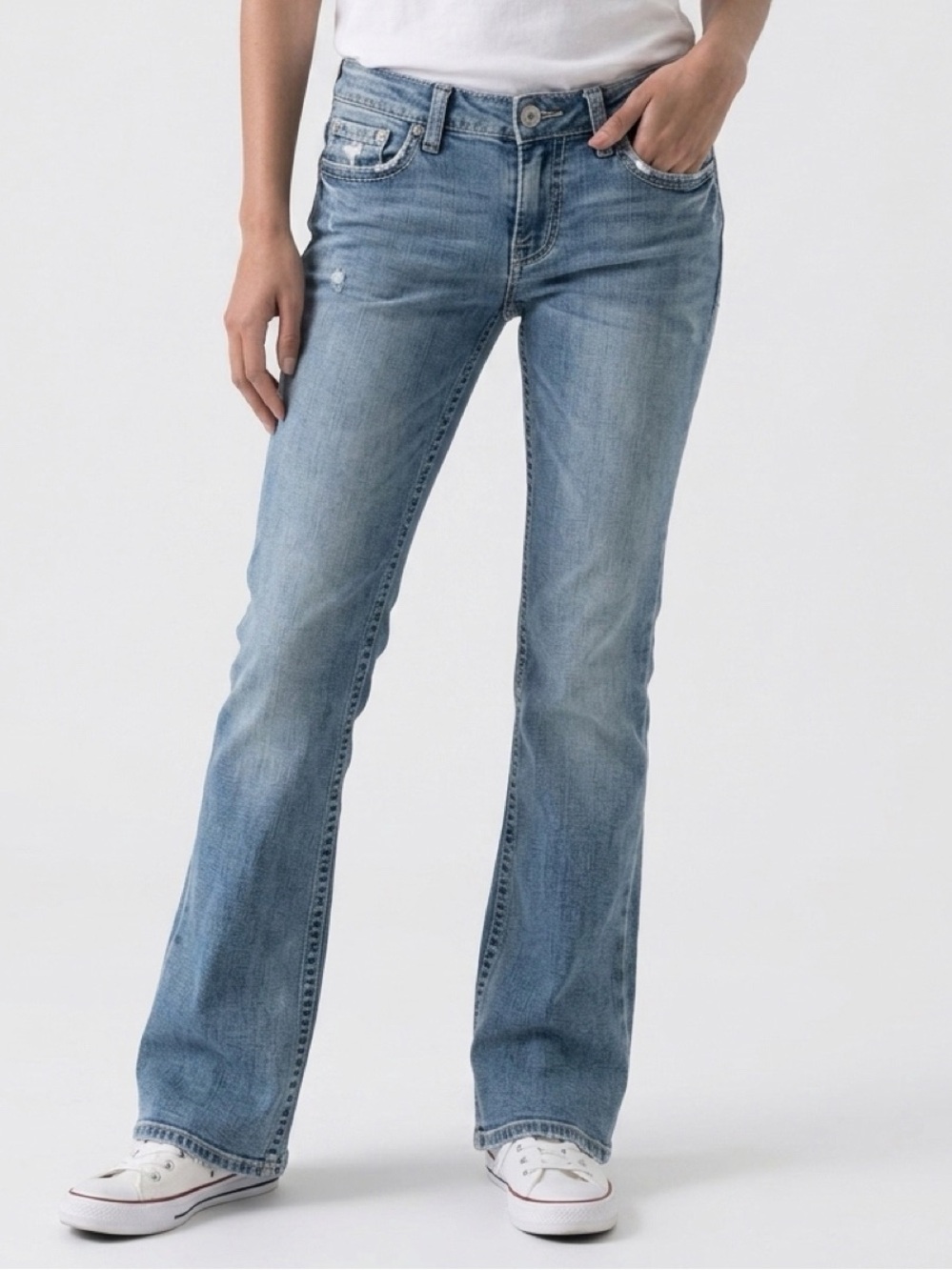 Aeropostale Chelsea Bootcut Jeans Size 1/2 Regular Stretch Denim
